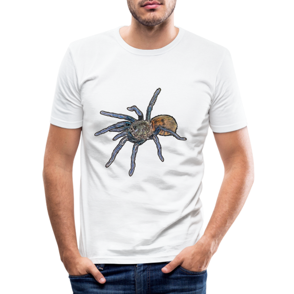 Männer Slim Fit T-Shirt Chromatopelma cyaneopubescens - weiß