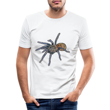 Männer Slim Fit T-Shirt Chromatopelma cyaneopubescens - weiß