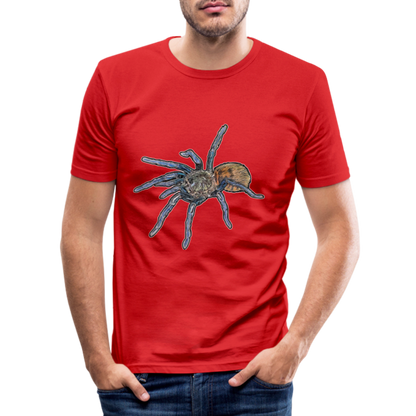 Männer Slim Fit T-Shirt Chromatopelma cyaneopubescens - Rot