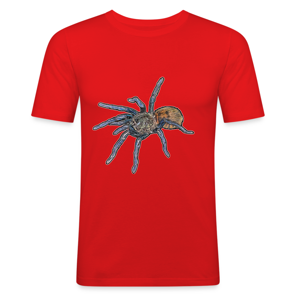 Männer Slim Fit T-Shirt Chromatopelma cyaneopubescens - Rot