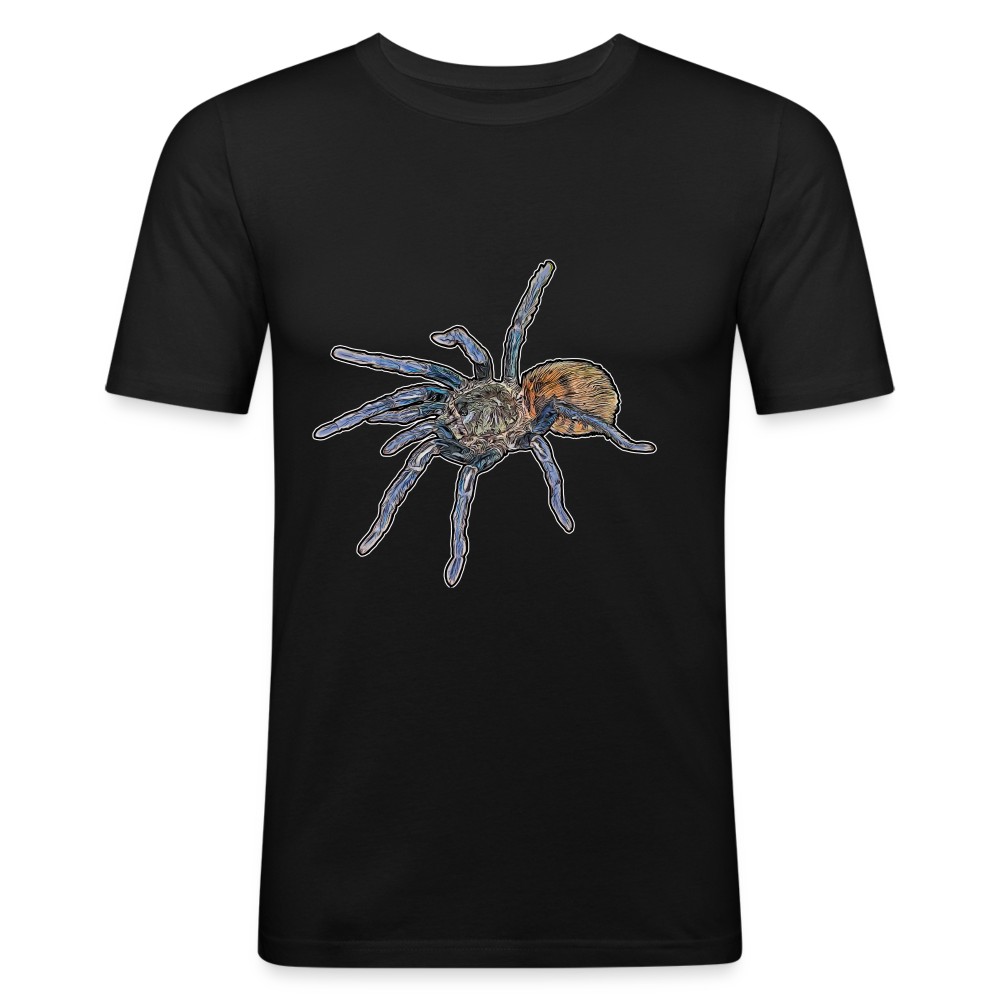 Männer Slim Fit T-Shirt Chromatopelma cyaneopubescens - Schwarz
