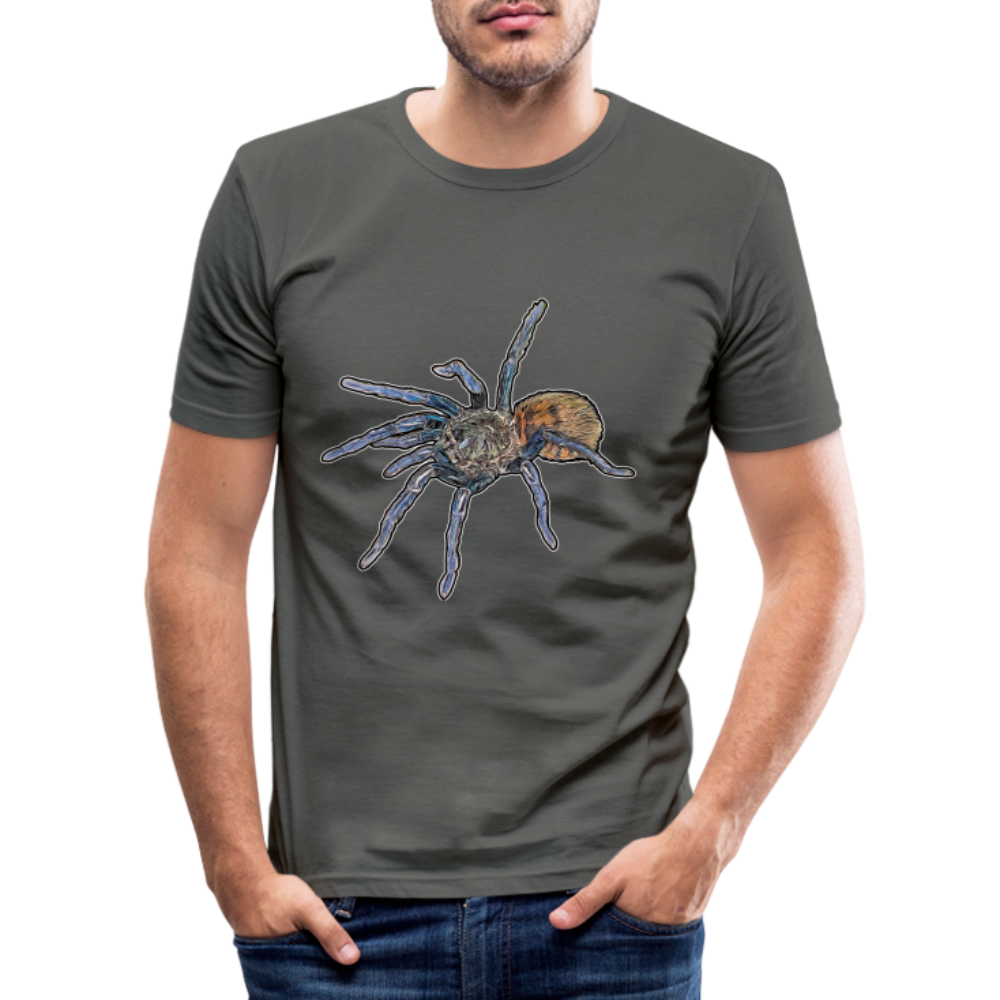Männer Slim Fit T-Shirt Chromatopelma cyaneopubescens - Graphite