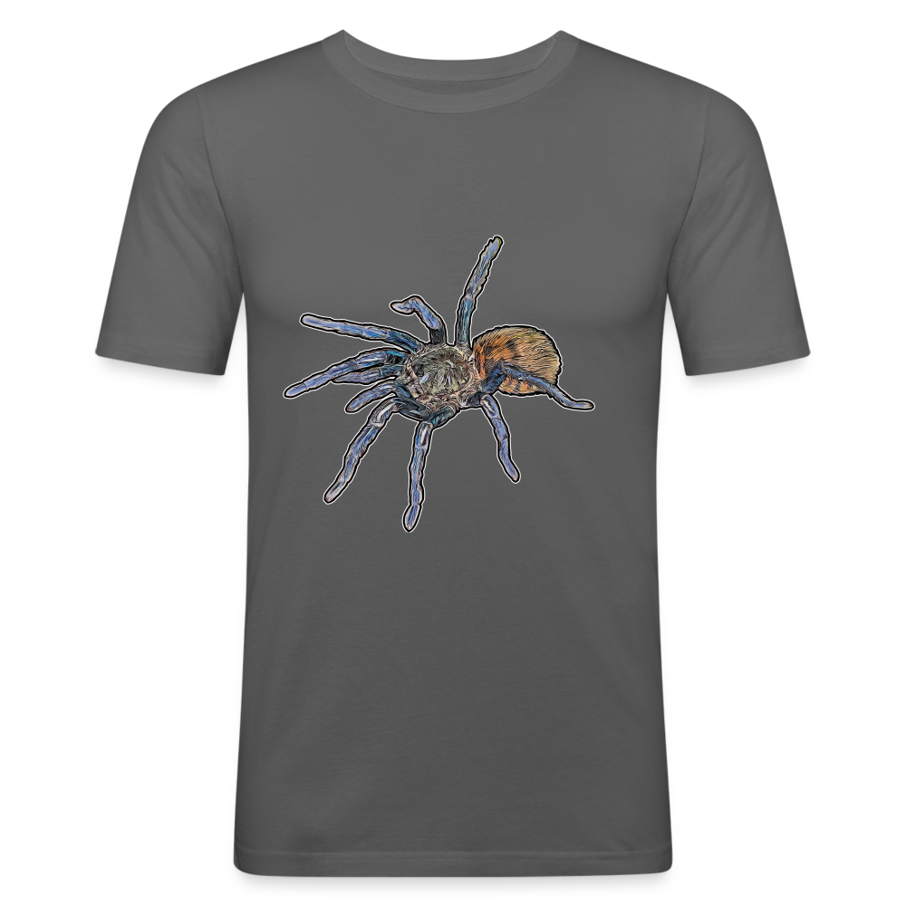 Männer Slim Fit T-Shirt Chromatopelma cyaneopubescens - Graphite