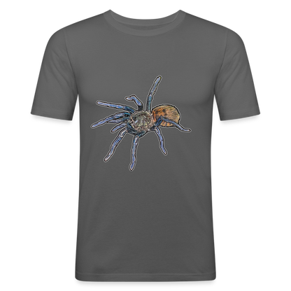 Männer Slim Fit T-Shirt Chromatopelma cyaneopubescens - Graphite