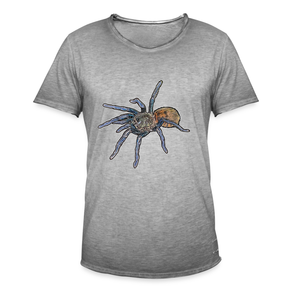 Männer Vintage T-Shirt Chromatopelma cyaneopubescens - Vintage Grau