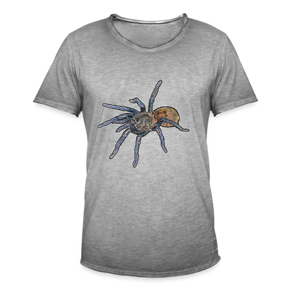 Männer Vintage T-Shirt Chromatopelma cyaneopubescens - Vintage Grau