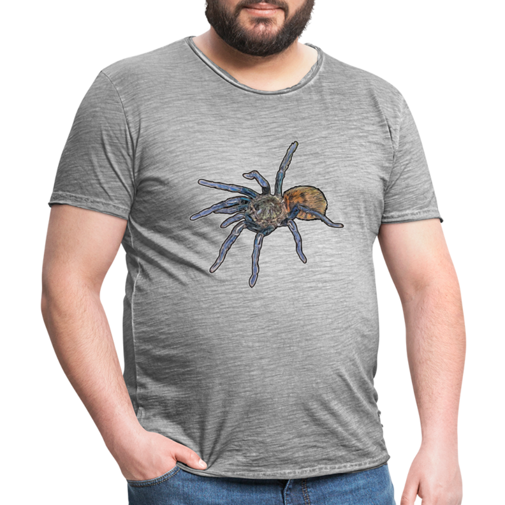 Männer Vintage T-Shirt Chromatopelma cyaneopubescens - Vintage Grau