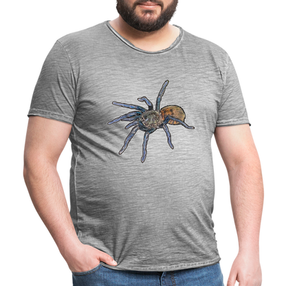 Männer Vintage T-Shirt Chromatopelma cyaneopubescens - Vintage Grau