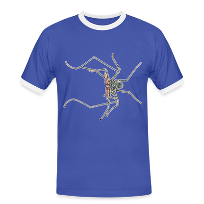 Männer Kontrast-T-Shirt Euphrynichus bacillifer - Blau/Weiß