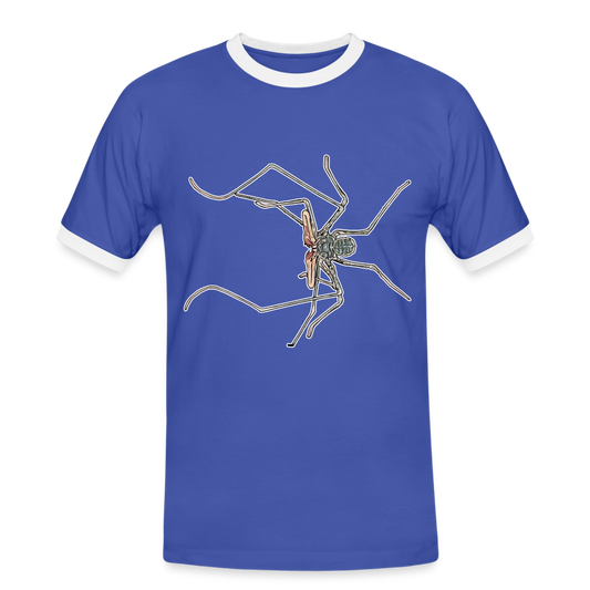 Männer Kontrast-T-Shirt Euphrynichus bacillifer - Blau/Weiß