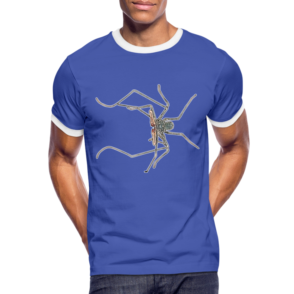 Männer Kontrast-T-Shirt Euphrynichus bacillifer - Blau/Weiß