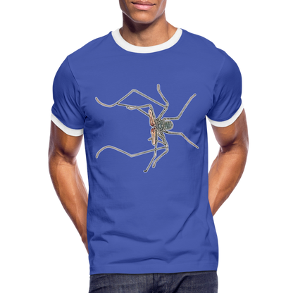 Männer Kontrast-T-Shirt Euphrynichus bacillifer - Blau/Weiß