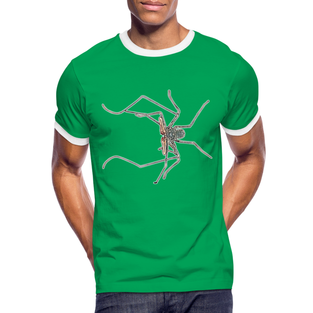 Männer Kontrast-T-Shirt Euphrynichus bacillifer - Kelly Green/Weiß