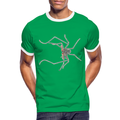 Männer Kontrast-T-Shirt Euphrynichus bacillifer - Kelly Green/Weiß