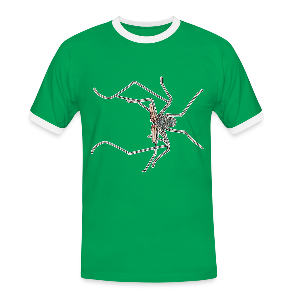 Männer Kontrast-T-Shirt Euphrynichus bacillifer - Kelly Green/Weiß