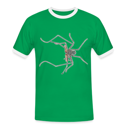 Männer Kontrast-T-Shirt Euphrynichus bacillifer - Kelly Green/Weiß