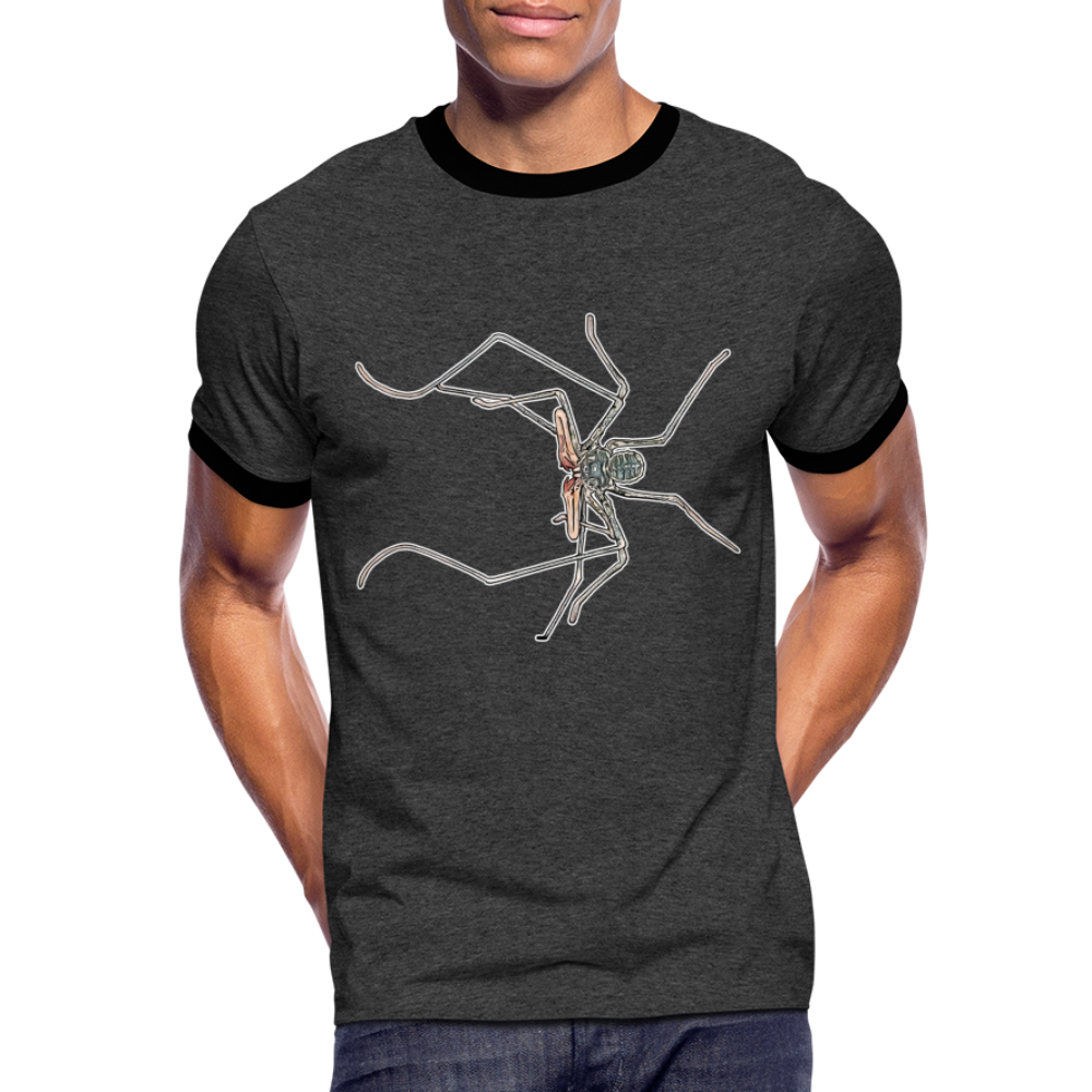 Männer Kontrast-T-Shirt Euphrynichus bacillifer - Anthrazit/Schwarz