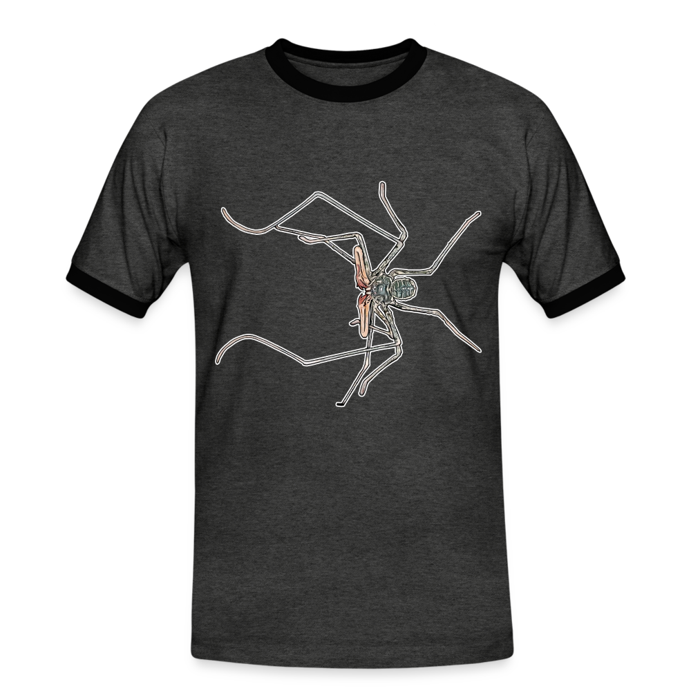 Männer Kontrast-T-Shirt Euphrynichus bacillifer - Anthrazit/Schwarz