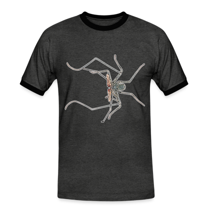 Männer Kontrast-T-Shirt Euphrynichus bacillifer - Anthrazit/Schwarz