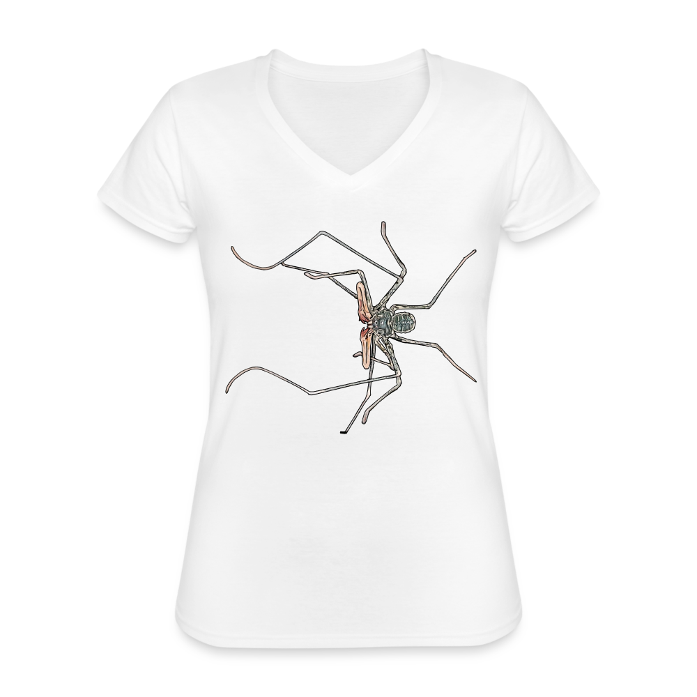 Frauen-T-Shirt mit V-Ausschnitt Euphrynichus bacillifer - weiß