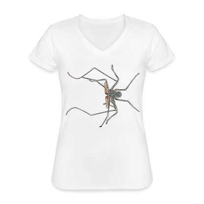 Frauen-T-Shirt mit V-Ausschnitt Euphrynichus bacillifer - weiß
