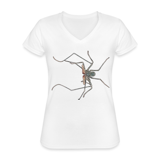 Frauen-T-Shirt mit V-Ausschnitt Euphrynichus bacillifer - weiß