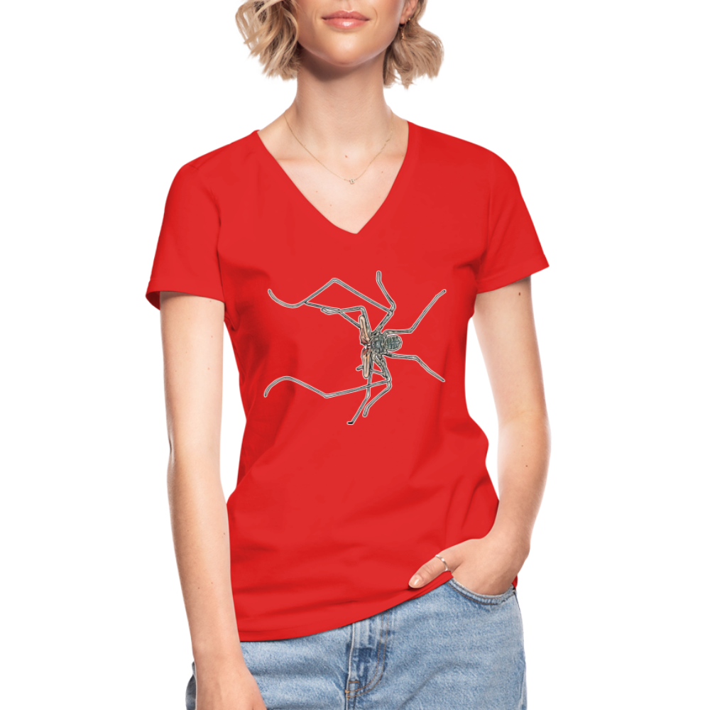 Frauen-T-Shirt mit V-Ausschnitt Euphrynichus bacillifer - Rot