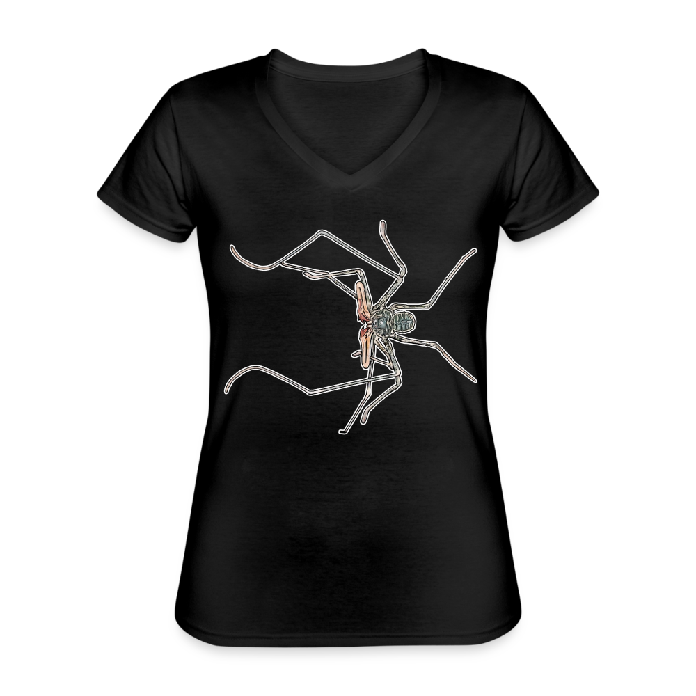 Frauen-T-Shirt mit V-Ausschnitt Euphrynichus bacillifer - Schwarz