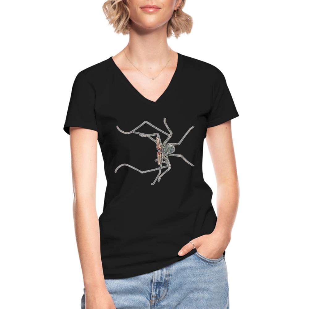 Frauen-T-Shirt mit V-Ausschnitt Euphrynichus bacillifer - Schwarz