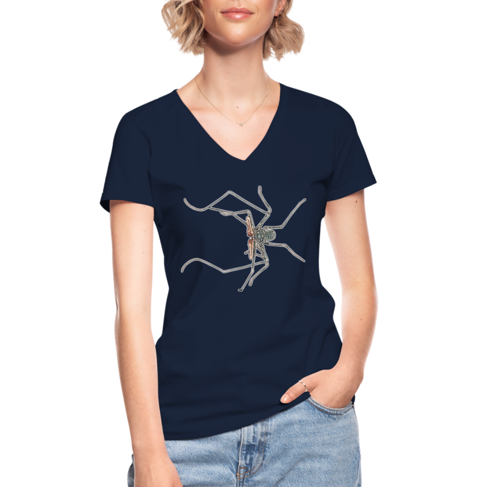 Frauen-T-Shirt mit V-Ausschnitt Euphrynichus bacillifer - Navy