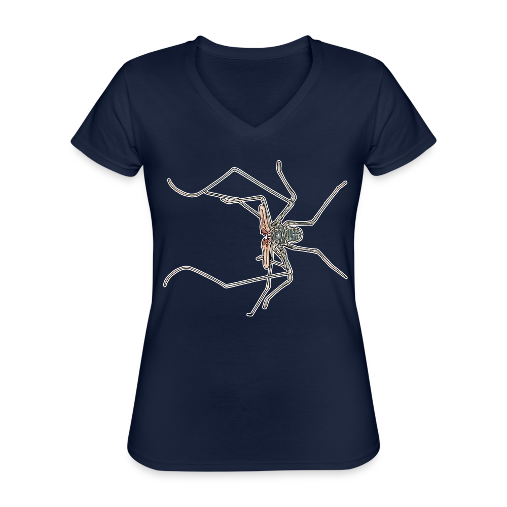 Frauen-T-Shirt mit V-Ausschnitt Euphrynichus bacillifer - Navy
