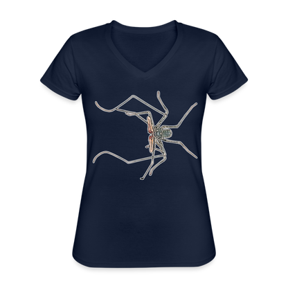 Frauen-T-Shirt mit V-Ausschnitt Euphrynichus bacillifer - Navy