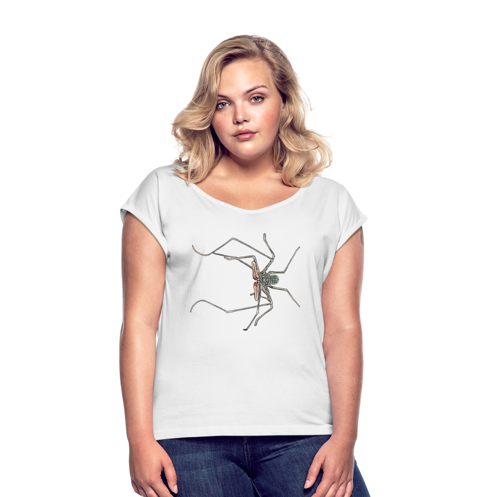 Frauen T-Shirt mit gerollten Ärmeln Euphrynichus bacillifer - weiß