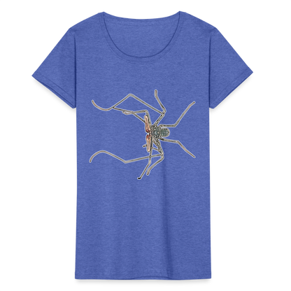 Frauen Fruit of the Loom T-Shirt Euphrynichus bacillifer - Blau meliert
