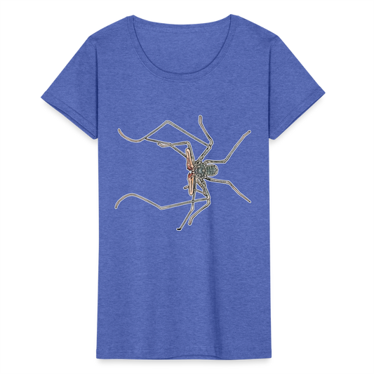 Frauen Fruit of the Loom T-Shirt Euphrynichus bacillifer - Blau meliert