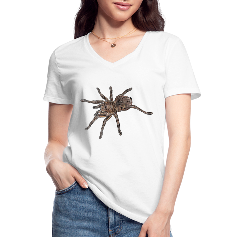 Frauen-T-Shirt mit V-Ausschnitt Theraphosa stirmi juvenile - weiß