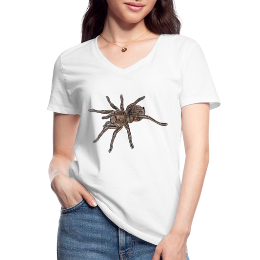 Frauen-T-Shirt mit V-Ausschnitt Theraphosa stirmi juvenile - weiß