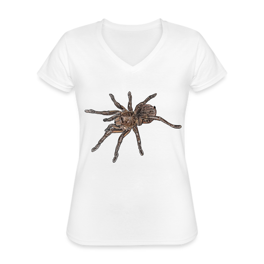 Frauen-T-Shirt mit V-Ausschnitt Theraphosa stirmi juvenile - weiß