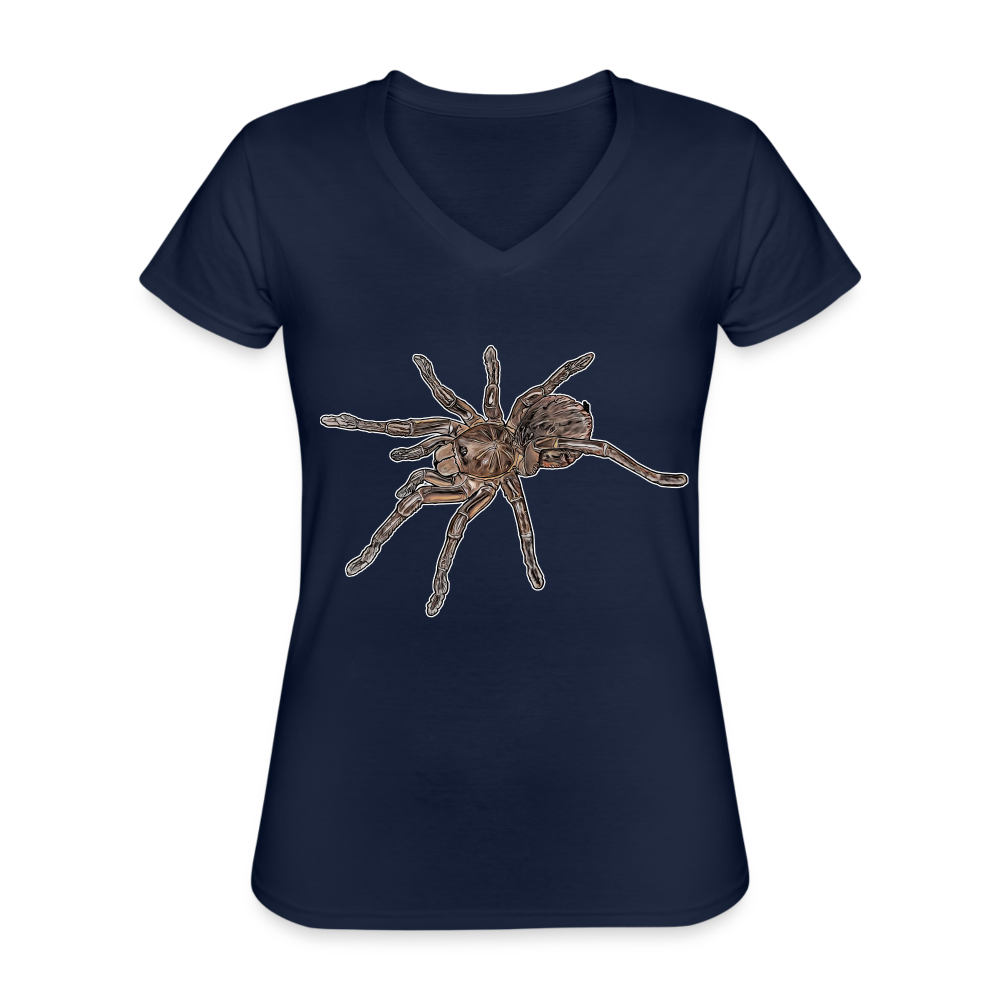 Frauen-T-Shirt mit V-Ausschnitt Theraphosa stirmi juvenile - Navy