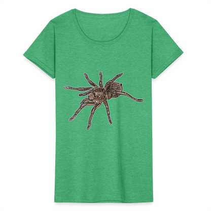 Frauen Fruit of the Loom T-Shirt Theraphosa stirmi juvenile - Grün meliert