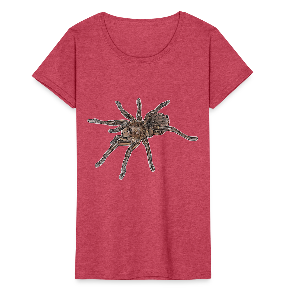 Frauen Fruit of the Loom T-Shirt Theraphosa stirmi juvenile - Rot meliert