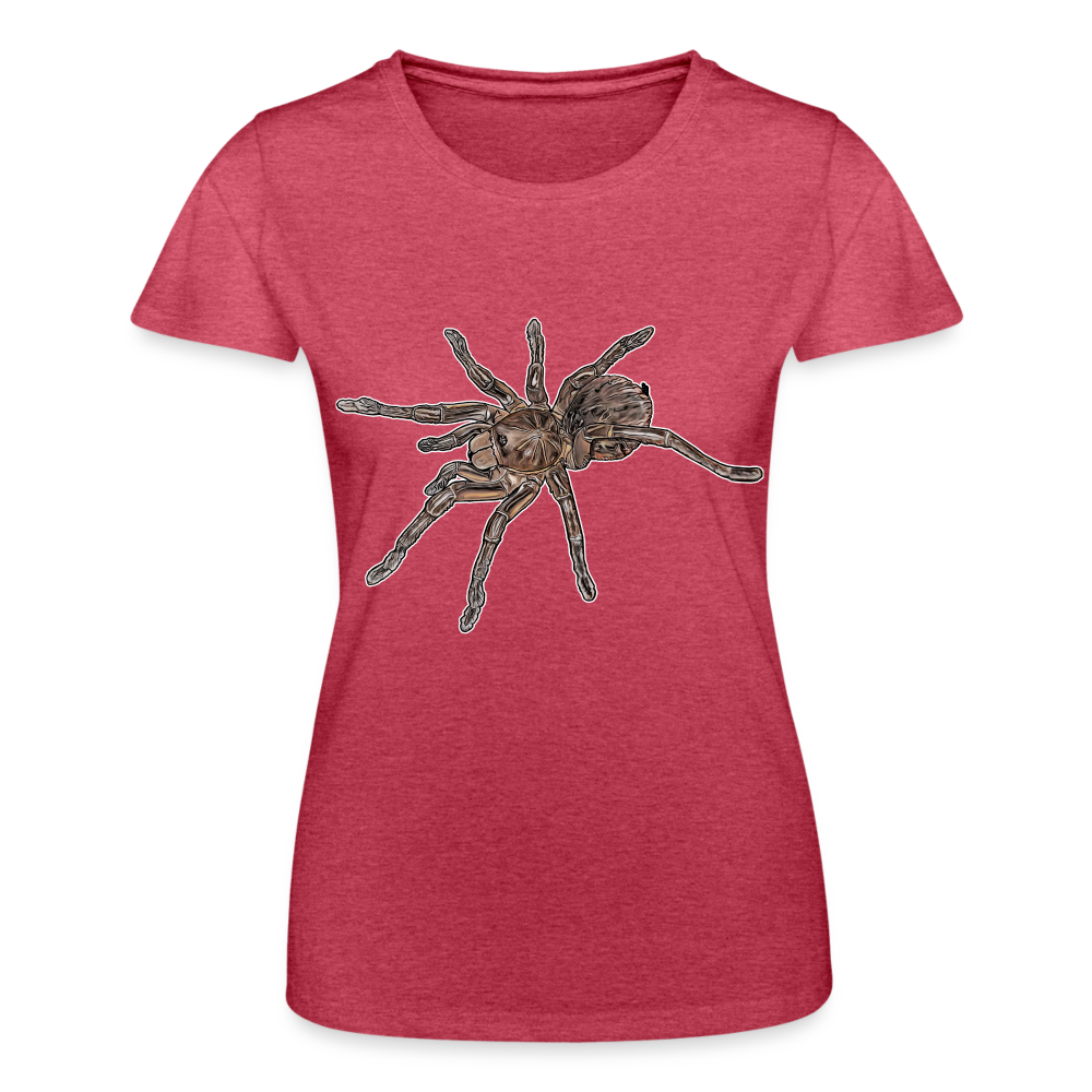 Frauen Fruit of the Loom T-Shirt Theraphosa stirmi juvenile - Rot meliert