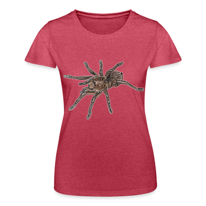 Frauen Fruit of the Loom T-Shirt Theraphosa stirmi juvenile - Rot meliert