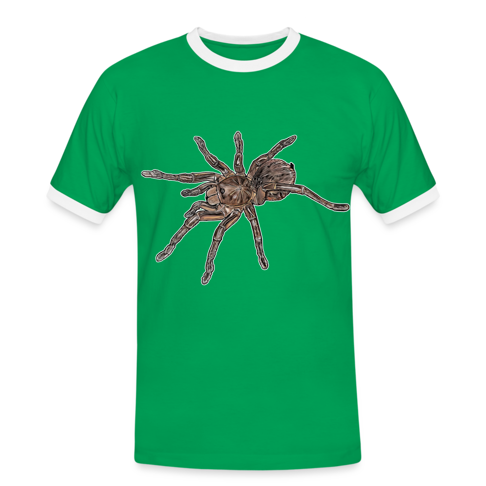 Männer Kontrast-T-Shirt Theraphosa stirmi juvenile - Kelly Green/Weiß