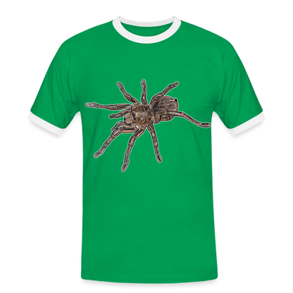 Männer Kontrast-T-Shirt Theraphosa stirmi juvenile - Kelly Green/Weiß