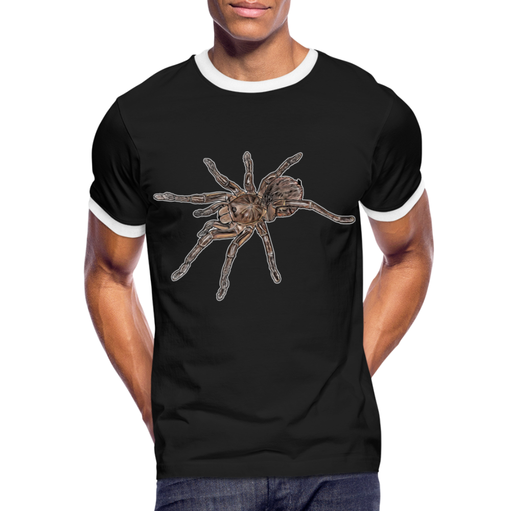 Männer Kontrast-T-Shirt Theraphosa stirmi juvenile - Schwarz/Weiß