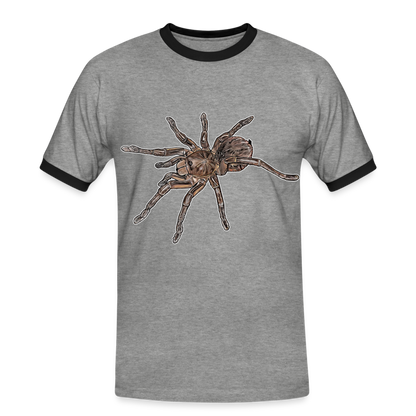 Männer Kontrast-T-Shirt Theraphosa stirmi juvenile - Grau meliert/Schwarz