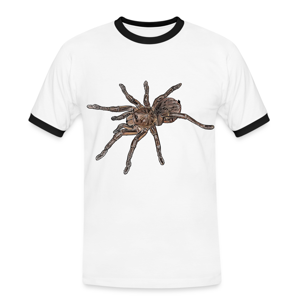 Männer Kontrast-T-Shirt Theraphosa stirmi juvenile - Weiß/Schwarz