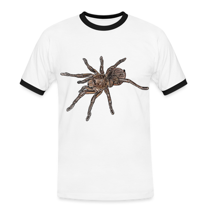 Männer Kontrast-T-Shirt Theraphosa stirmi juvenile - Weiß/Schwarz
