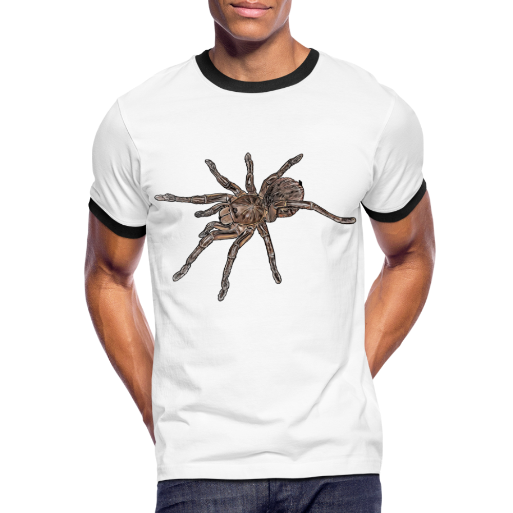 Männer Kontrast-T-Shirt Theraphosa stirmi juvenile - Weiß/Schwarz